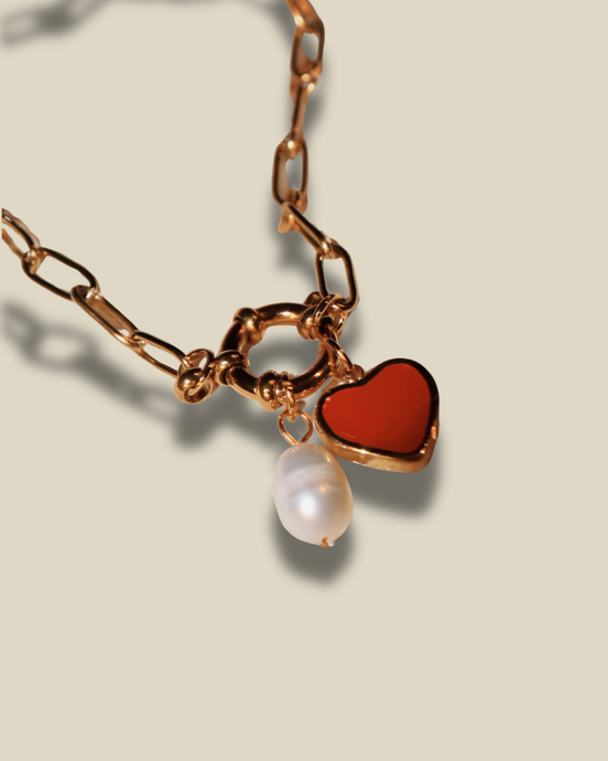 Heart charm bracelet