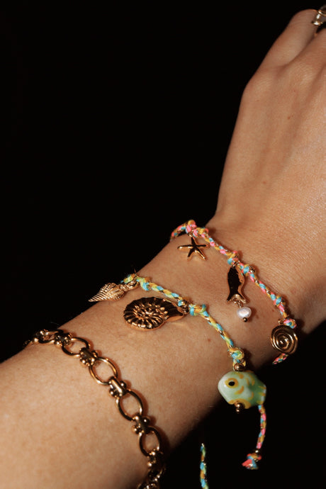 Beachy Charm Bracelet (GREEN)
